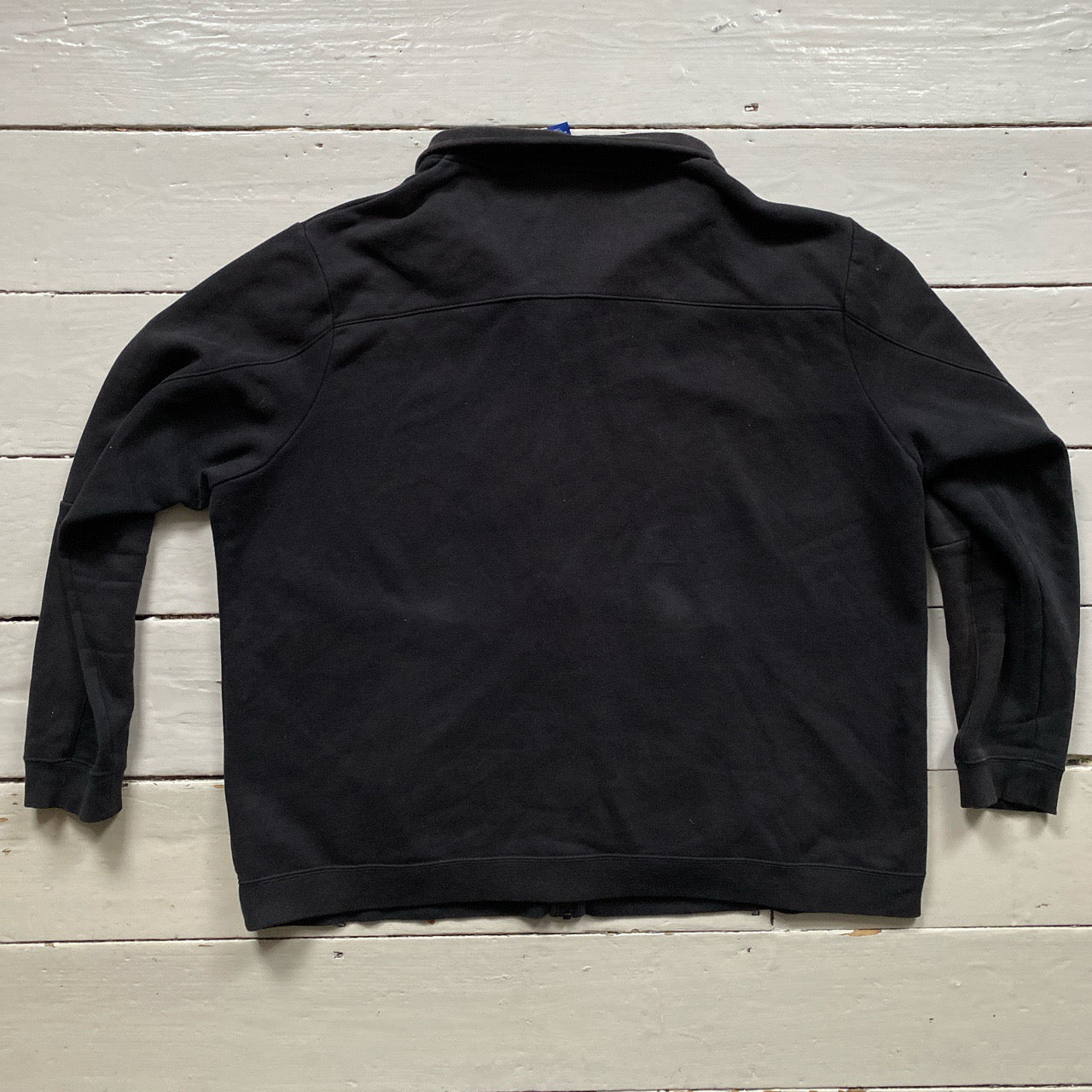 Nike White Swoosh Black Zip Jumper (XXL)