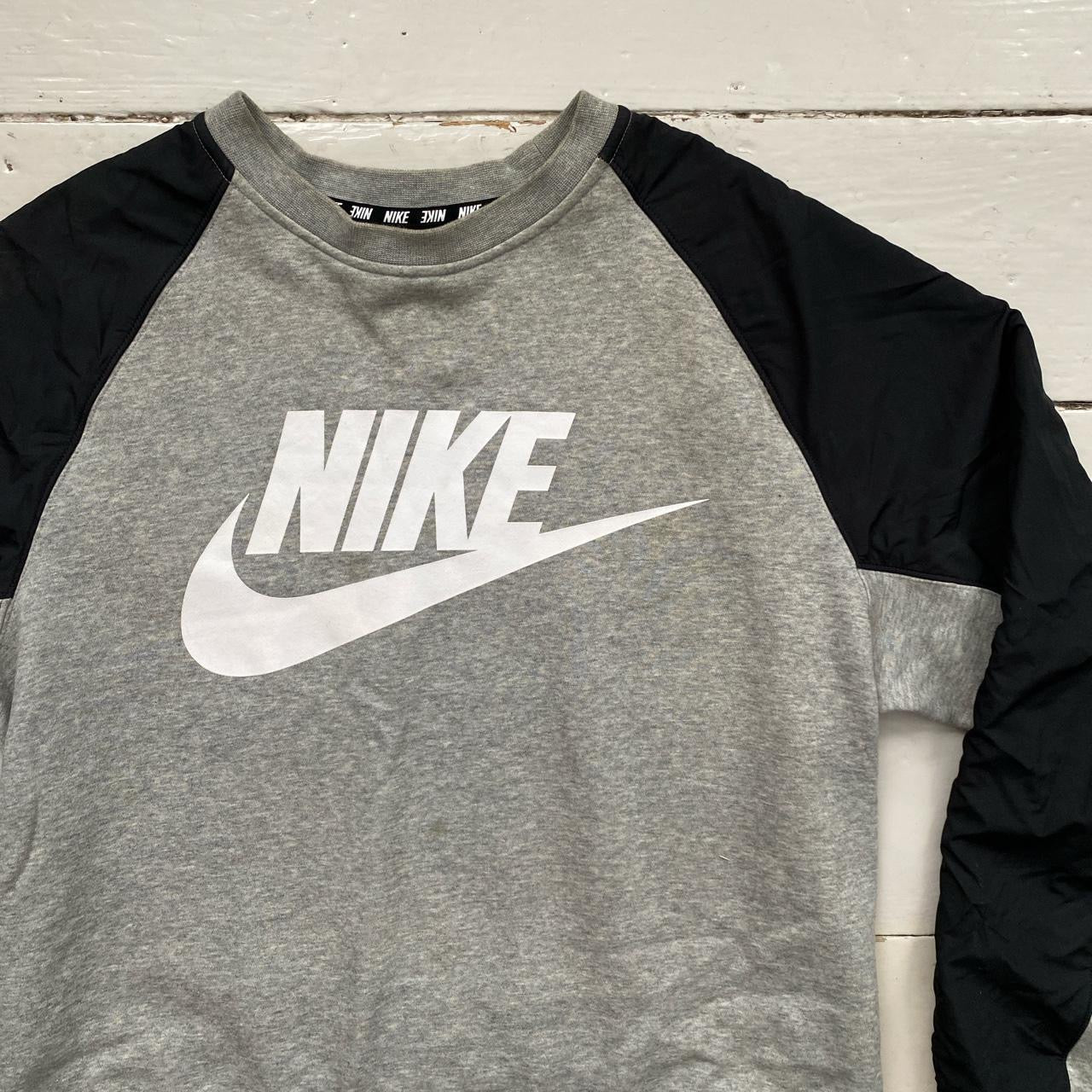 Nike Swoosh Grey Jumper (Medium)