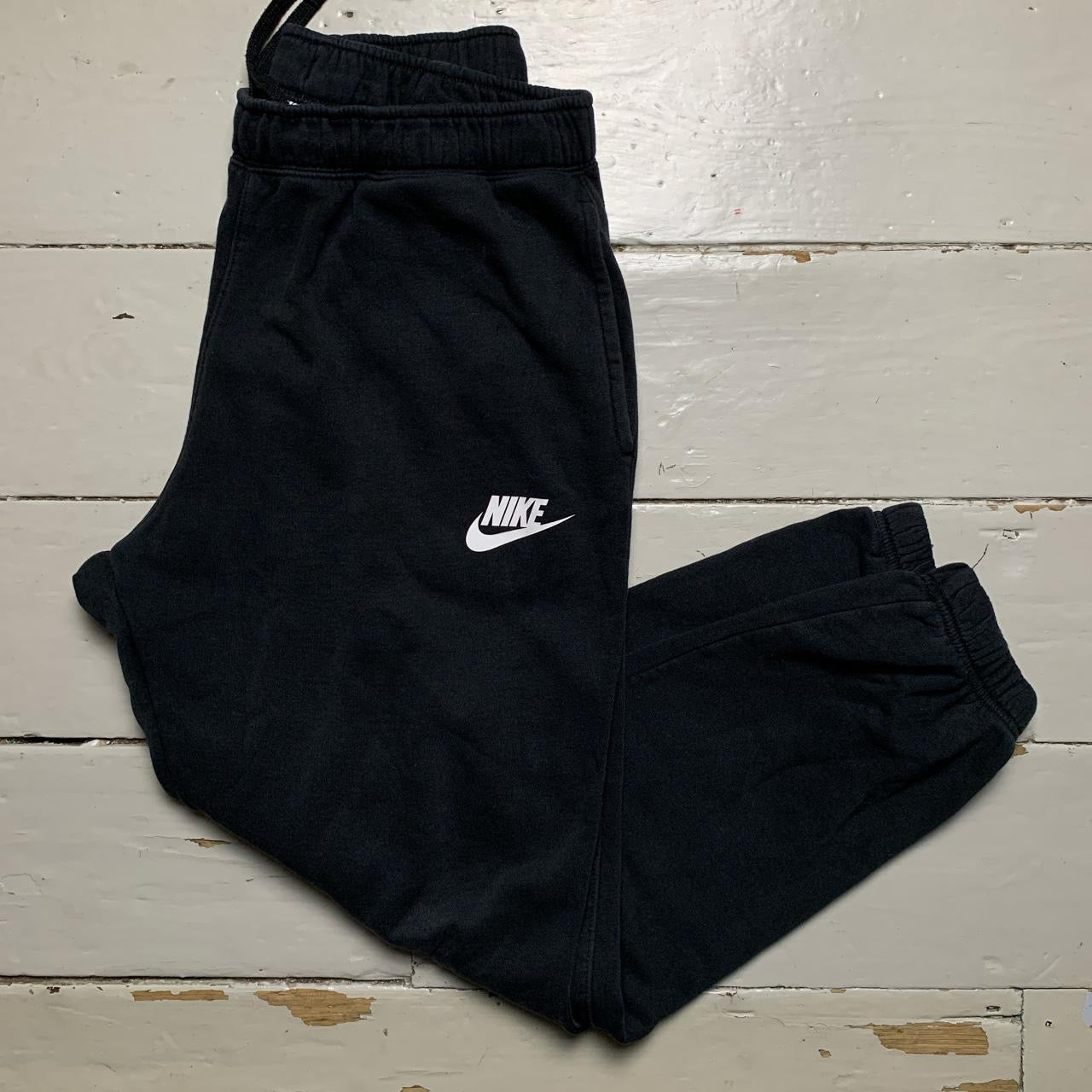 Nike Swoosh Black and White Joggers (Large)