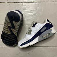 Nike Air Max 90 White Navy (UK 4.5)