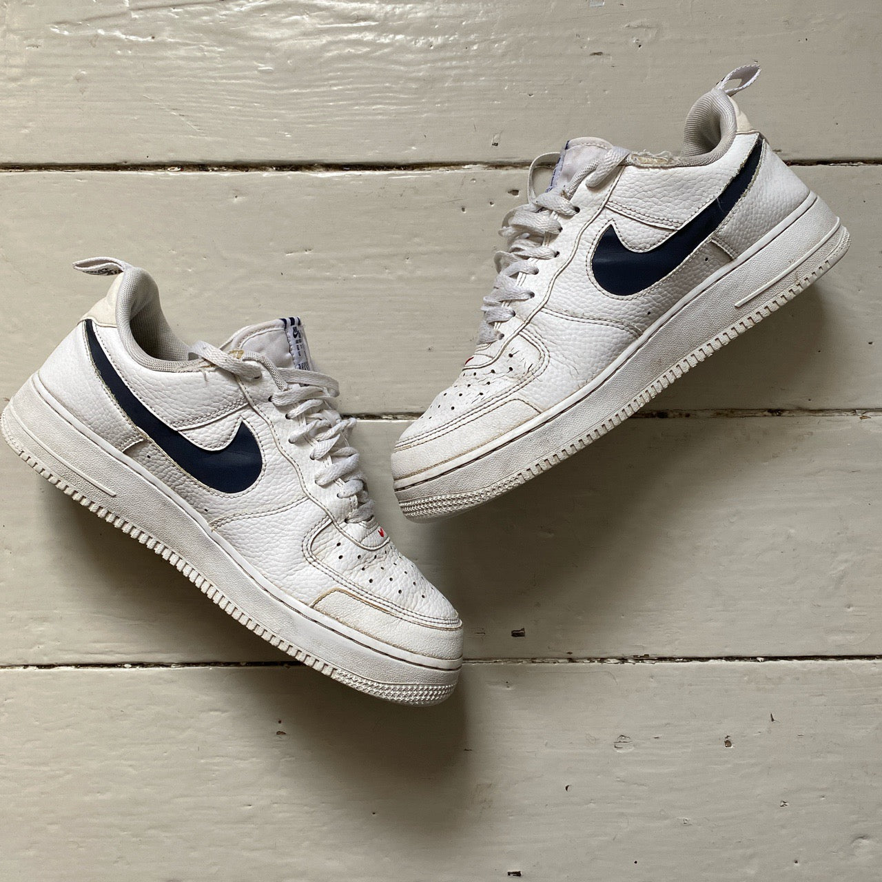 Nike Air Force 1 White Navy (UK 9)