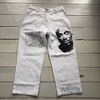 Tupac Makaveli Vintage White Jeans (36/28)