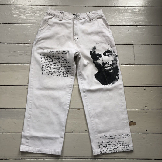 Tupac Makaveli Vintage White Jeans (36/28)