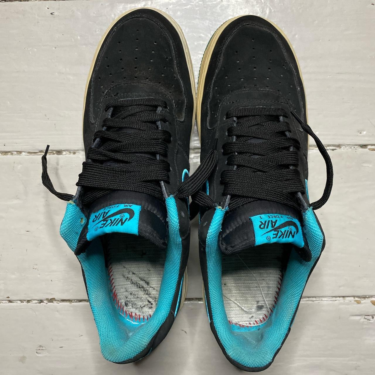 Nike Air Force 1 Black and Blue (UK 10)