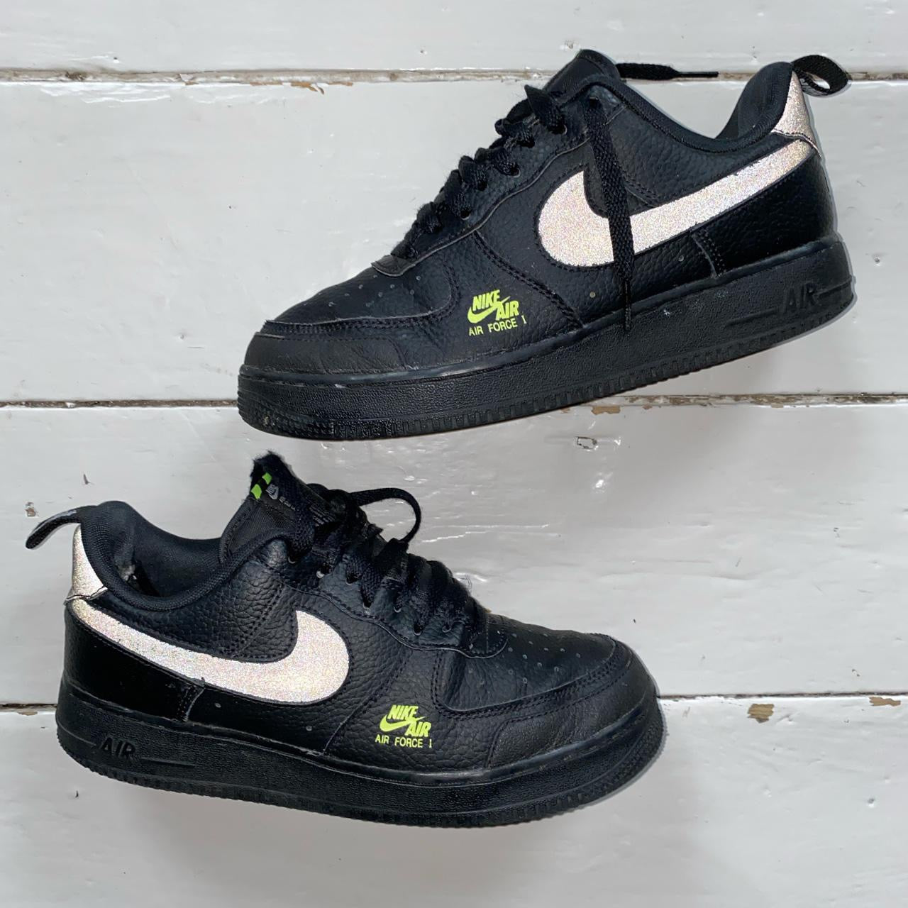 Nike Air Force 1 Black and Green (UK 7)