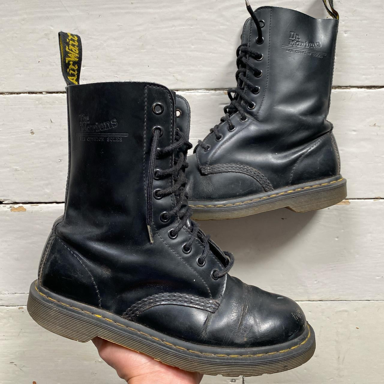Dr Martens Leather Black Hi Boots (UK 8)