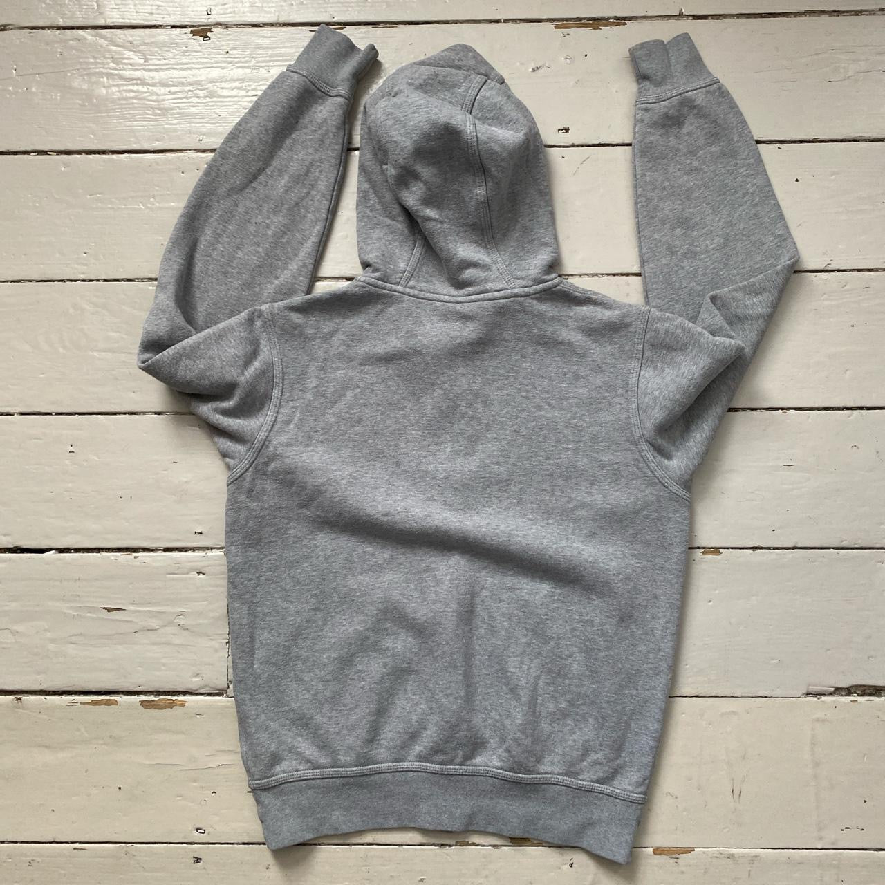 Nike Swoosh Grey Zip Hoodie (Small)