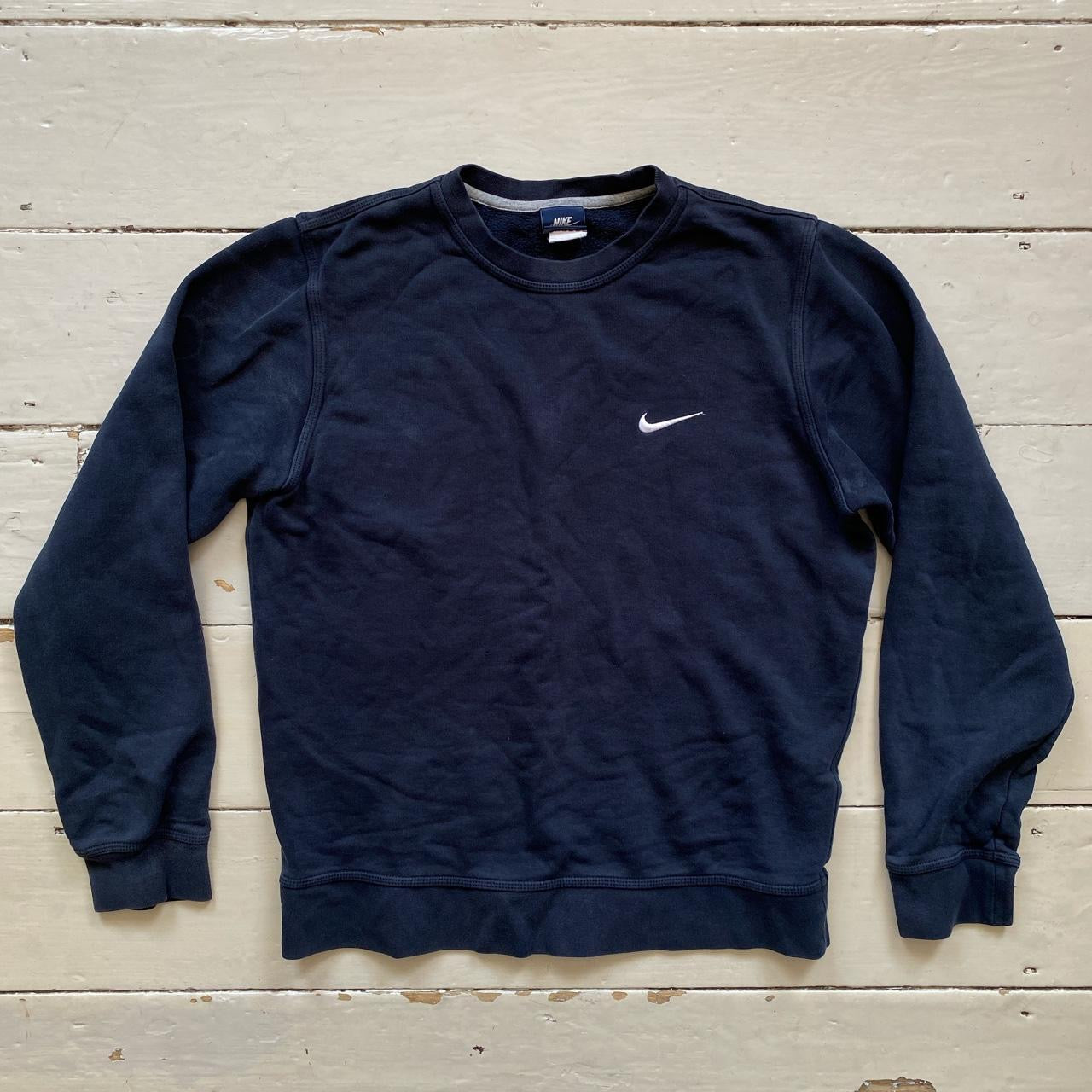 Nike Swoosh Navy Jumper (Medium)