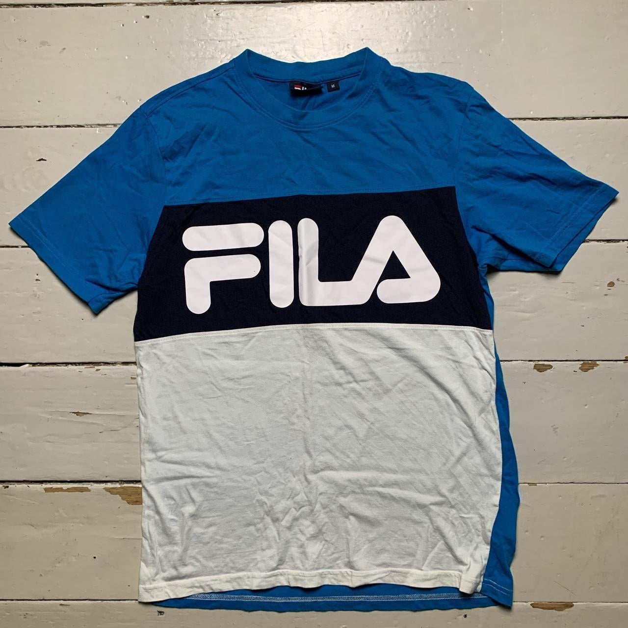 Fila Blue and White T Shirt (Medium)