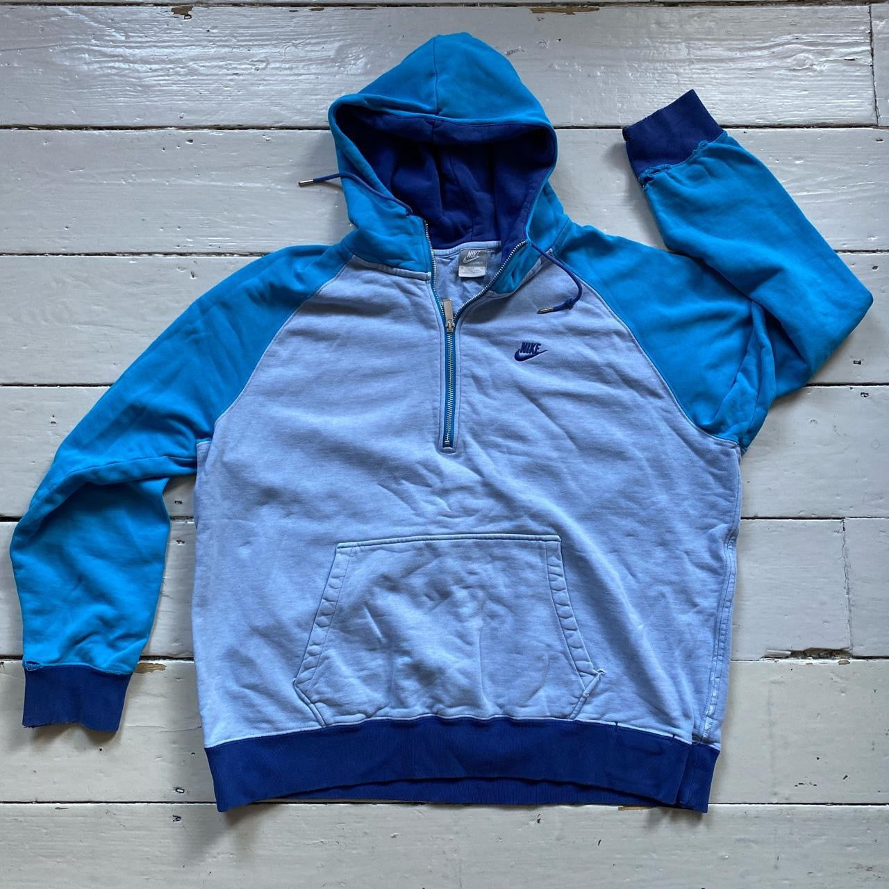 Nike Vintage Quarter Zip Hoodie Blue (XL)