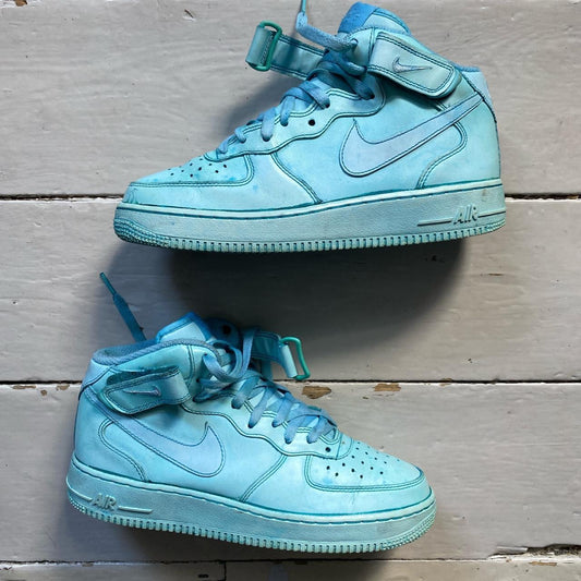 Nike Air Force 1 Mid Light Blue Dye (UK 7.5)