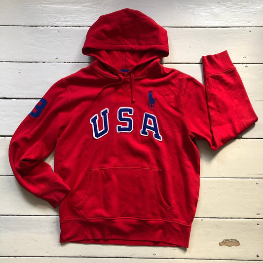 Ralph Lauren Polo USA Red Hoodie (XL)