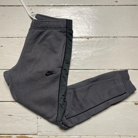 Nike Grey and Black Tech Joggers (Small)