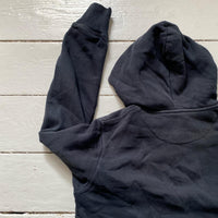 Nike Swoosh Charcoal Black and Red Hoodie (Large)