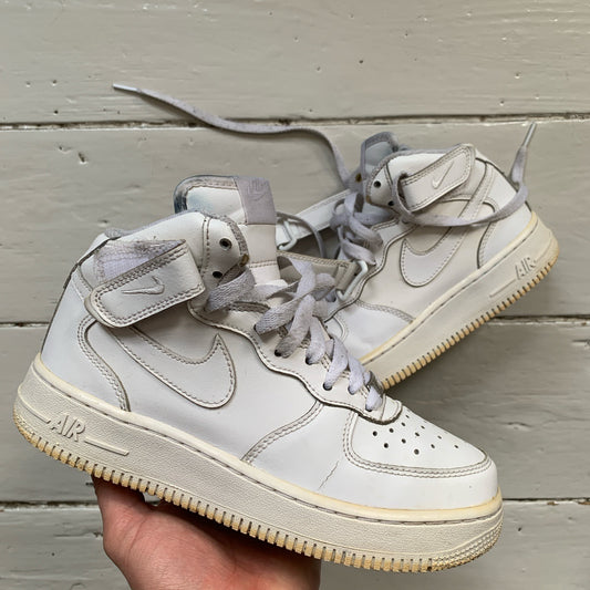 Nike Air Force 1 Mid White (UK 3.5)