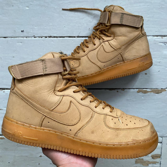 Nike Air Force 1 Nubuck Wheat High (UK 9)