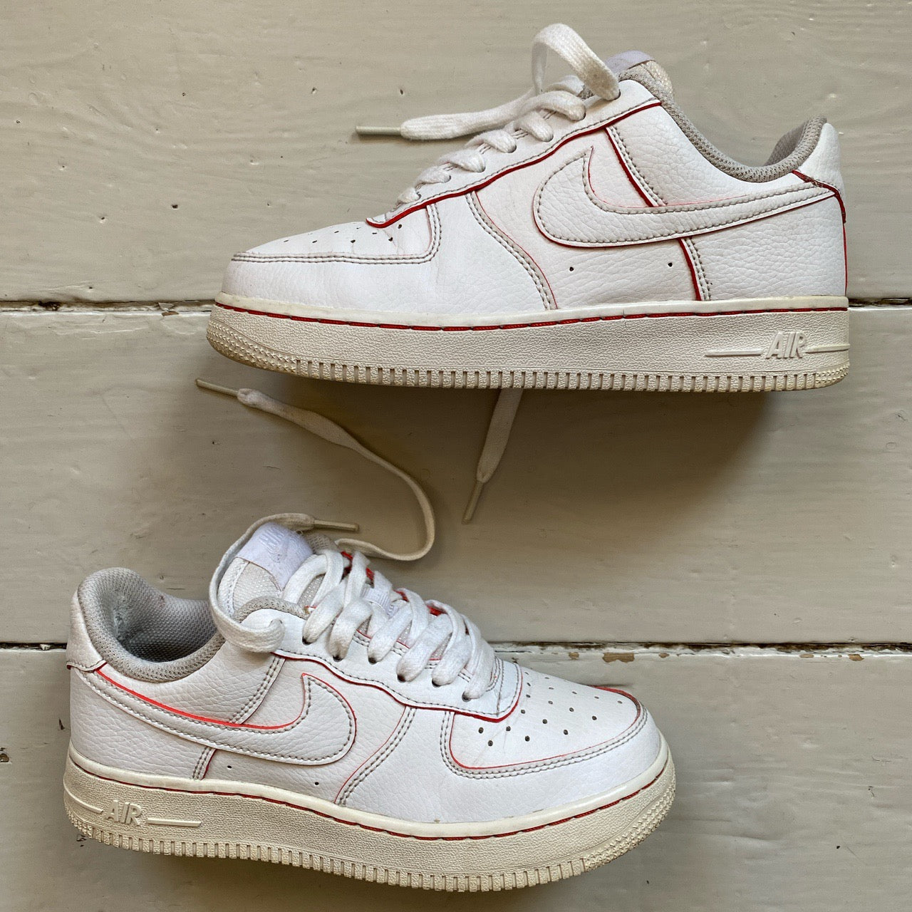 Nike Air Force 1 White Pink Edge (UK 4)