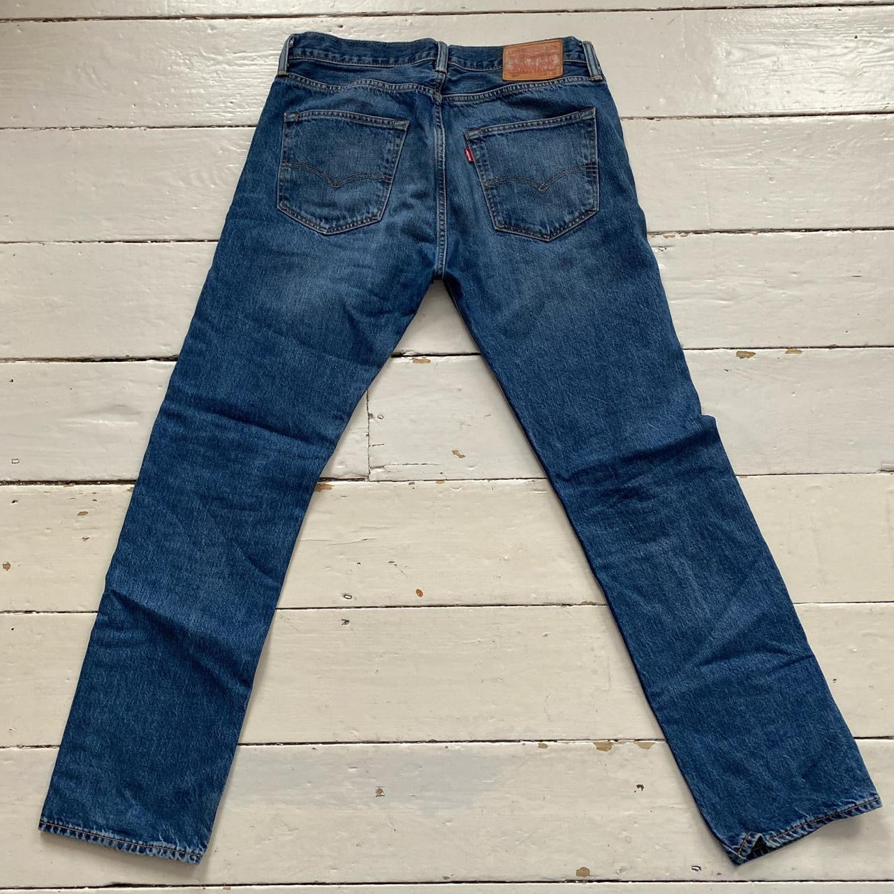 Levis 501 Navy Jeans (33/32)