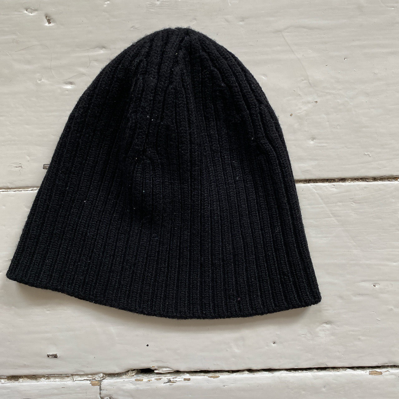 Prada Vintage Red Strip Black Beanie Hat