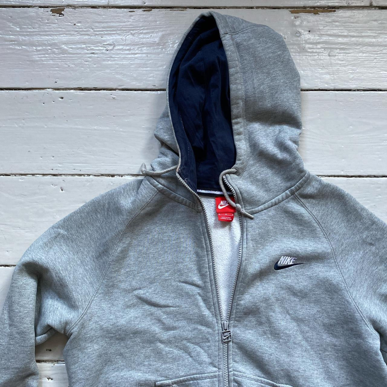 Nike Swoosh Grey Hoodie (Medium)