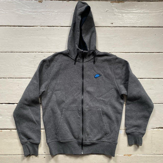 Nike Swoosh Grey Hoodie (Small)