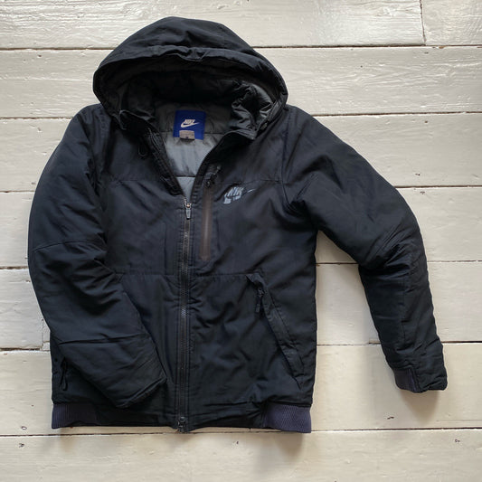 Nike Swoosh Black Puffer Jacket (Small)