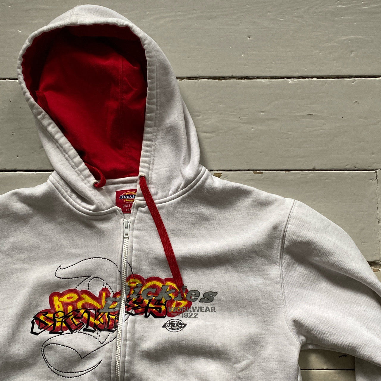 Dickies Graffiti White Hoodie (Large)