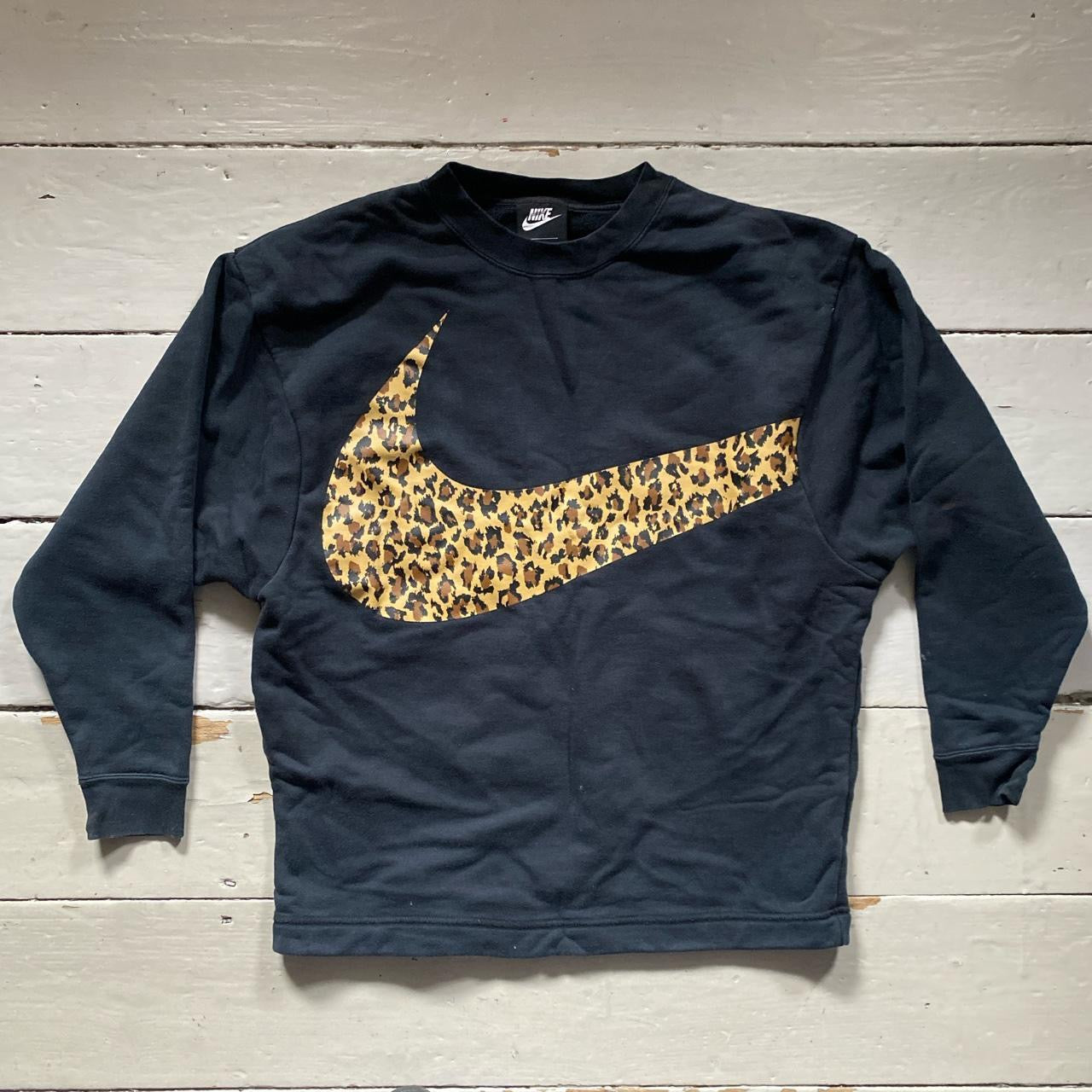 Nike Big Swoosh Leopard Jumper (XS)