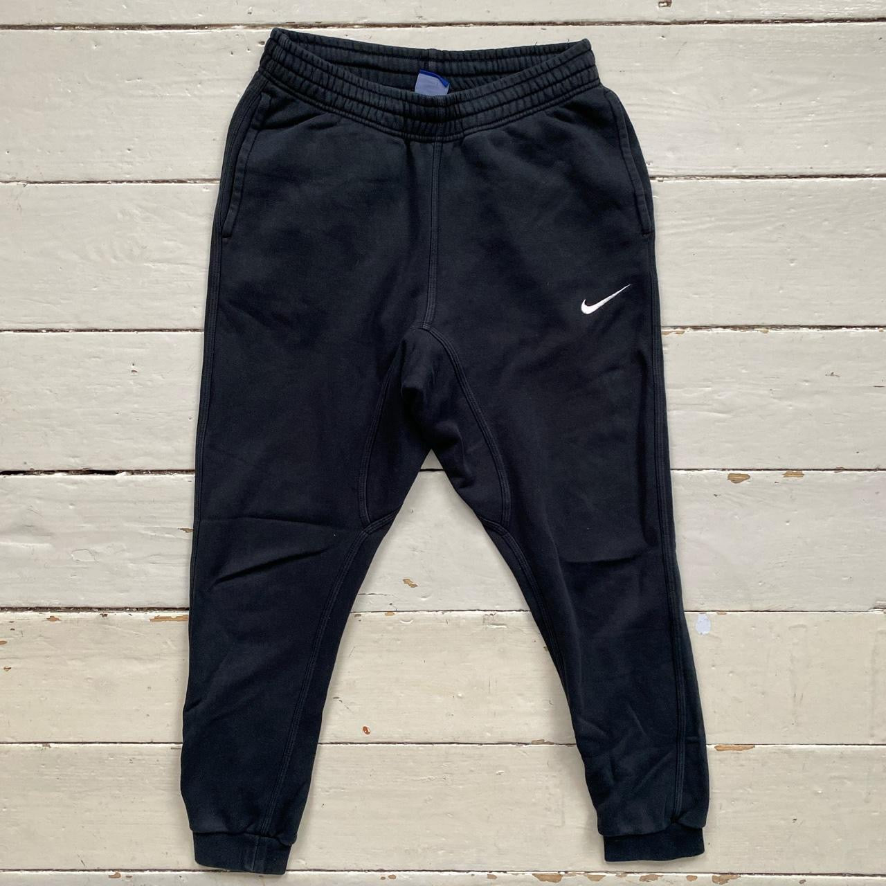 Nike Swoosh Black and White Joggers (Small)