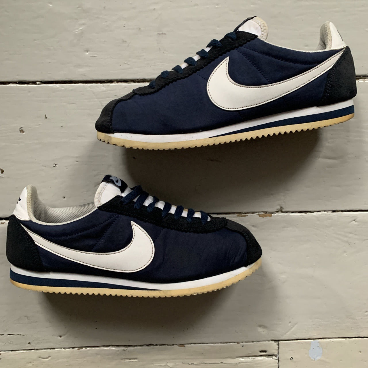 Nike Cortez Navy and White (UK 7)