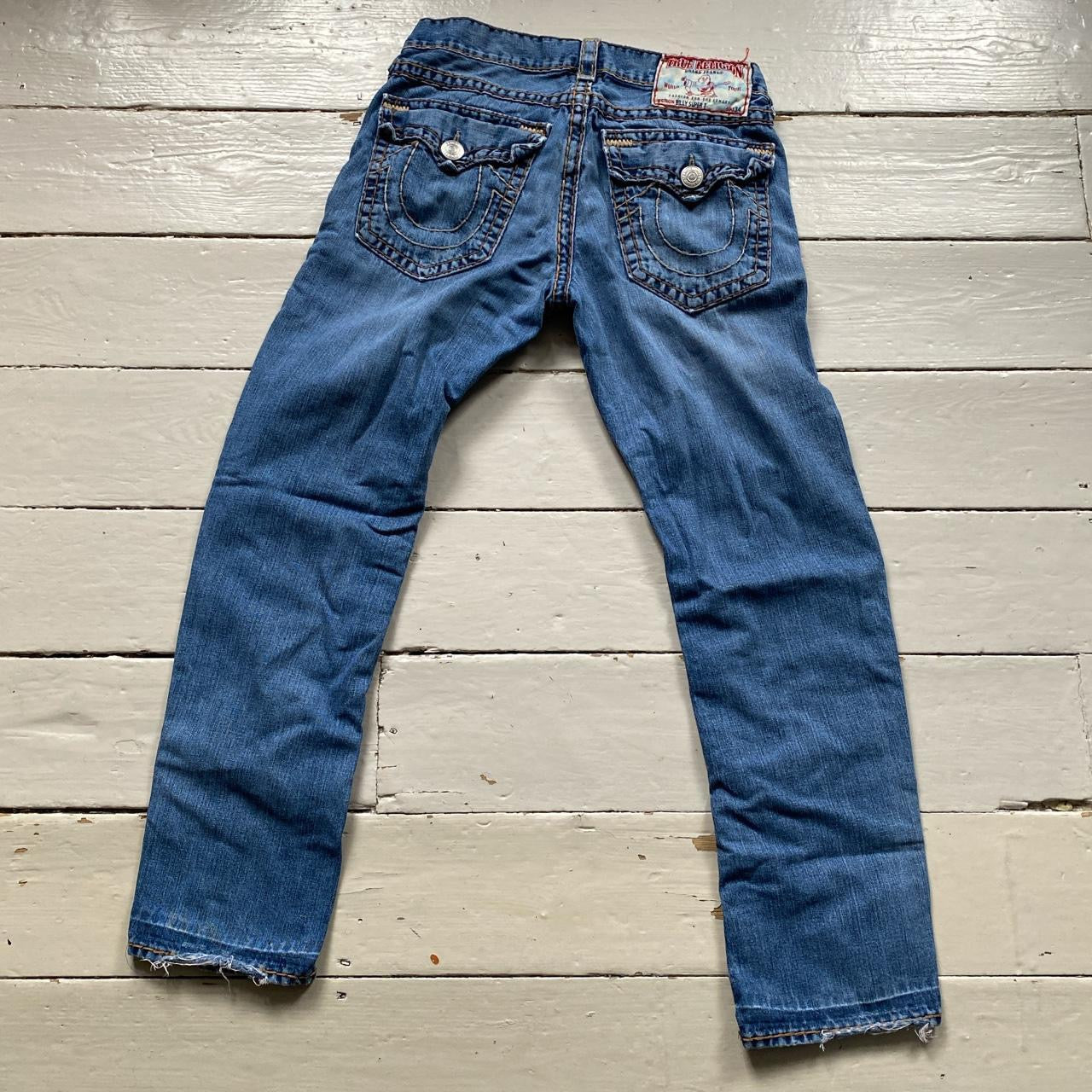 True Religion Brown Stitch Billy Super T Jeans (34/32)