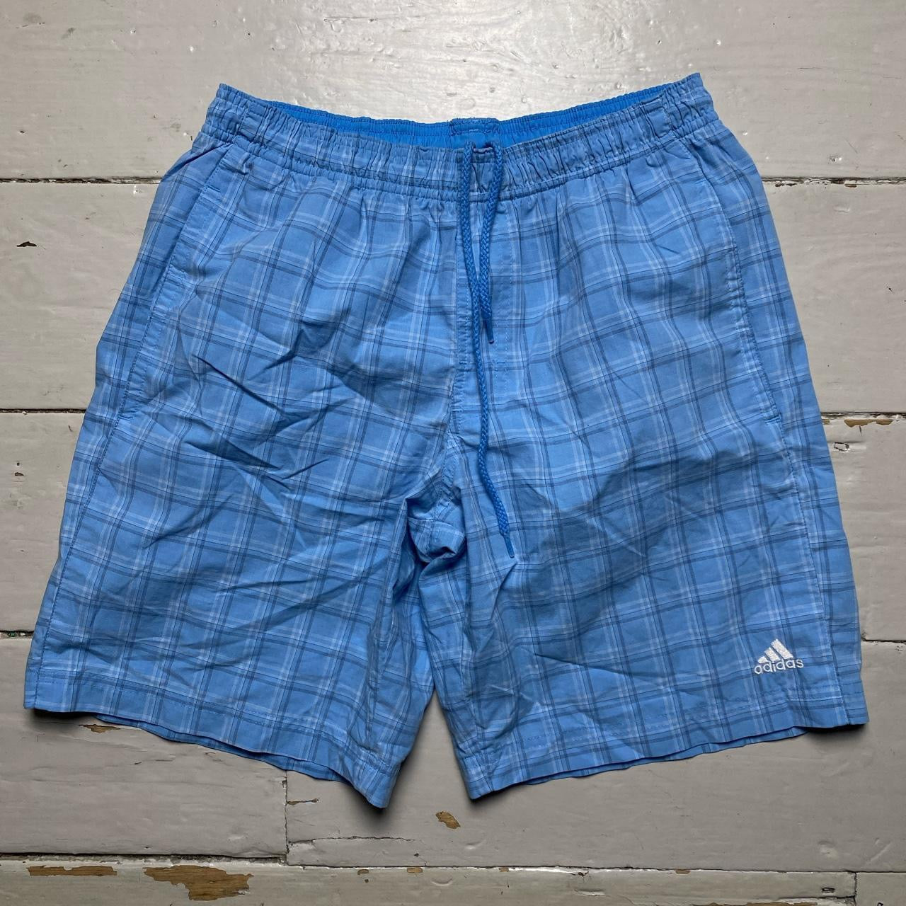 Adidas Vintage Light Blue Shorts (Small)