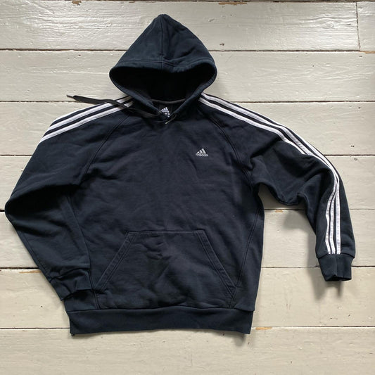 Adidas Black Stripe Hoodie (Large)