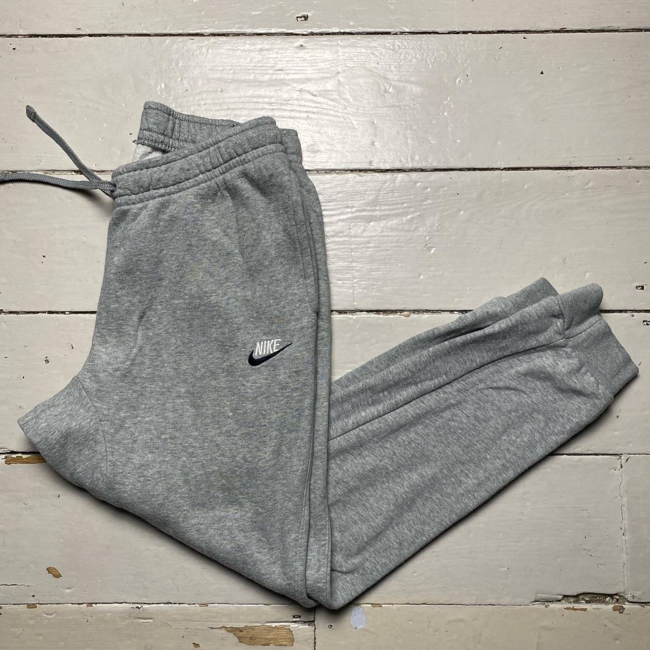 Nike Swoosh Grey and White Joggers (Medium)