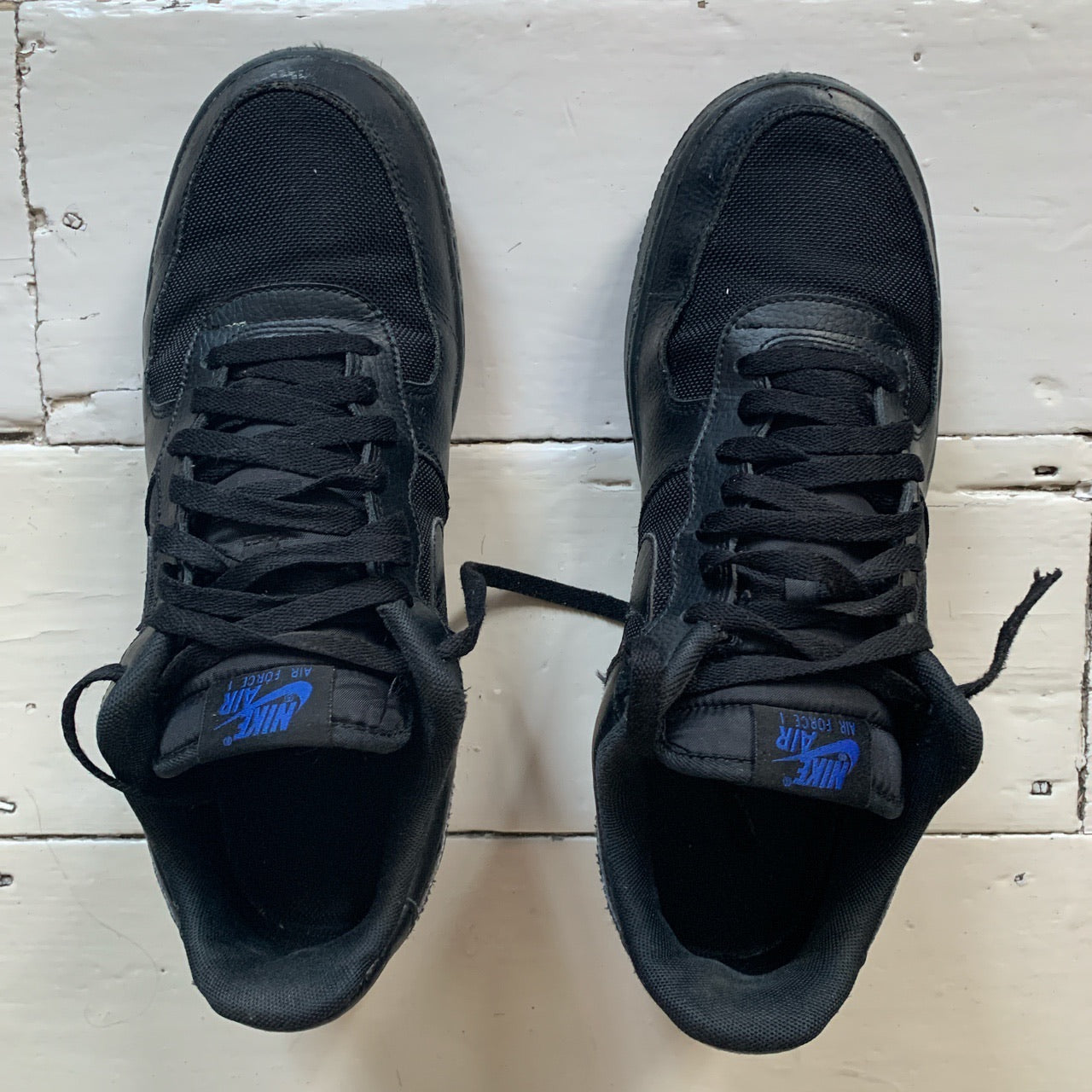 Nike Air Force 1 Black and Blue (UK 11)