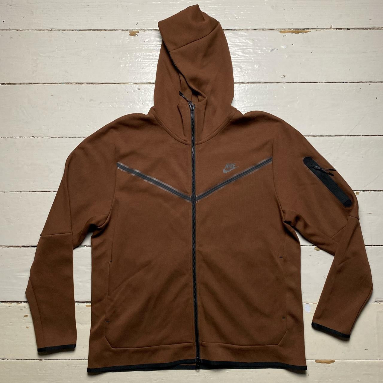 Nike Tech Fleece Brown Hoodie (XL)