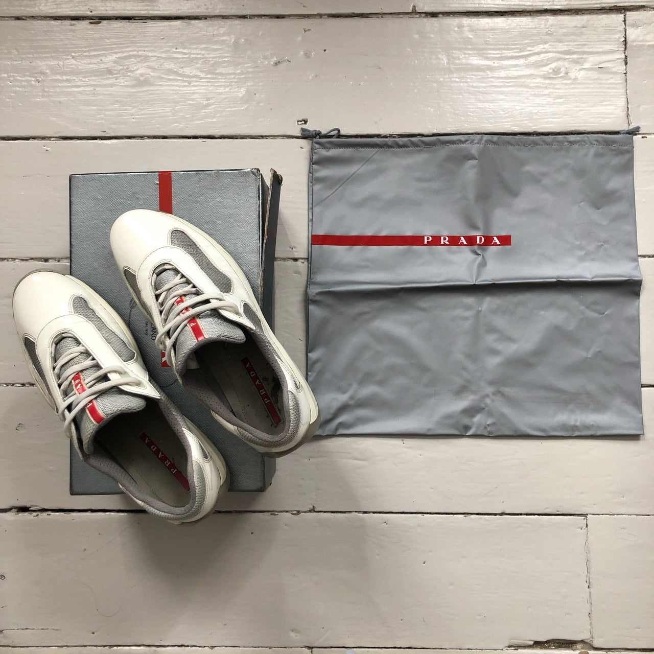 Prada Americas Cup Patent White (UK 8)