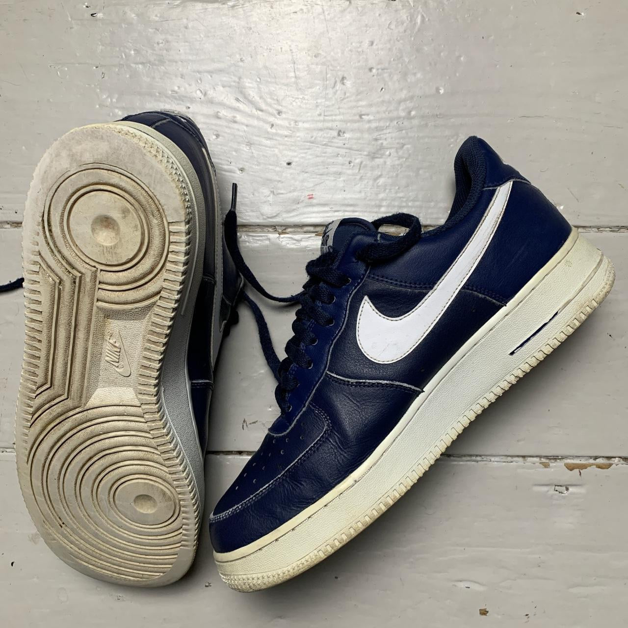 Nike Air Force 1 Navy and White (UK 9)