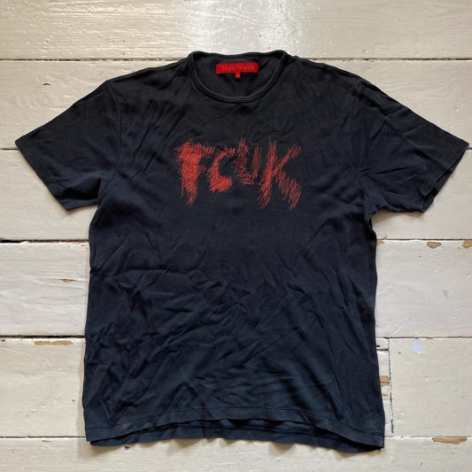 FCUK Vintage Scribble T Shirt (Medium)