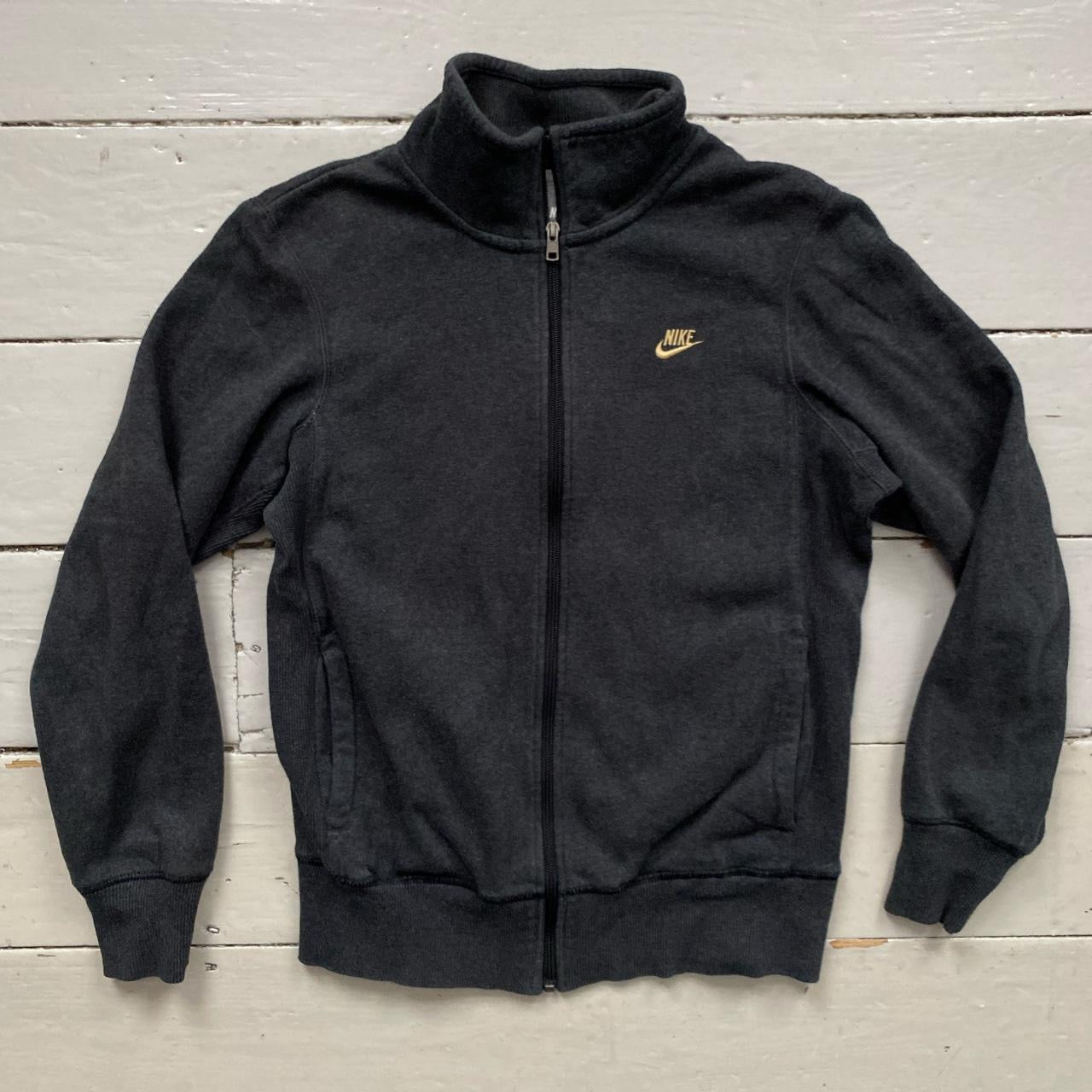 Nike Swoosh Grey Zip Jumper (Small)