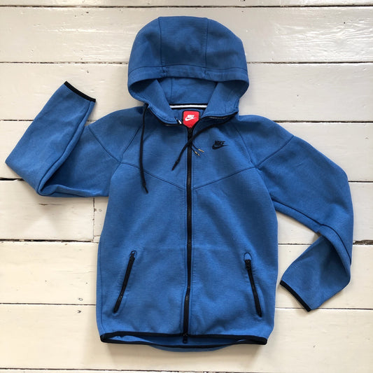 Nike Tech Fleece Blue Hoodie (Small)