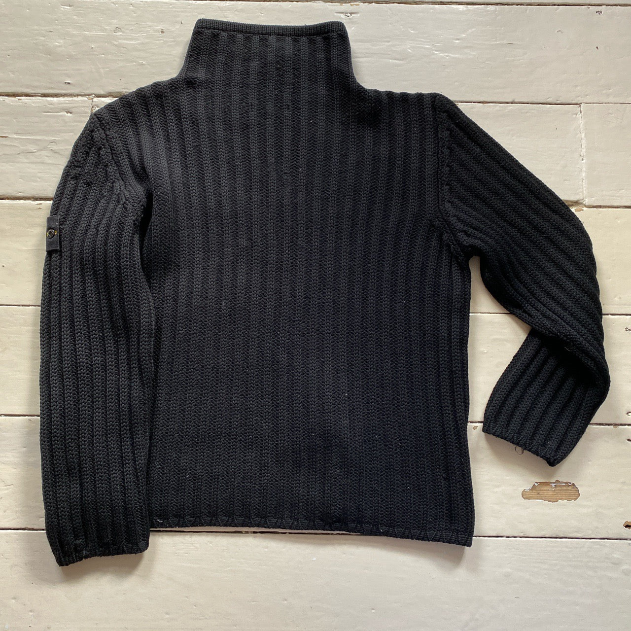 Stone Island Vintage Black Turtle Neck Jumper (Large)