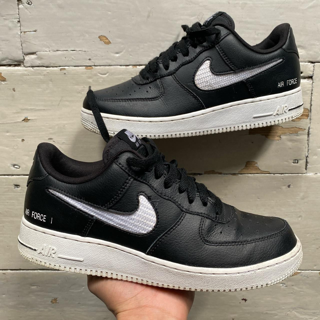 Nike Air Force 1 Black and White (UK 7)