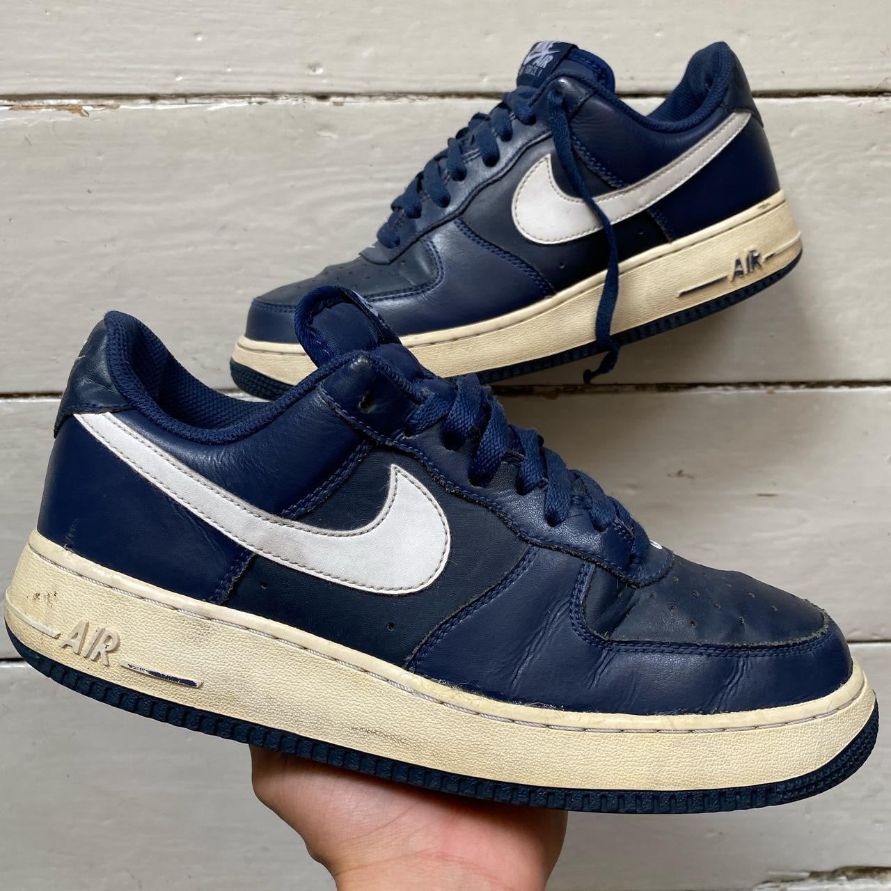 Nike Air Force 1 Navy and White (UK 8)