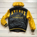 Avirex Leather Hooded Bomber Jacket (Medium)