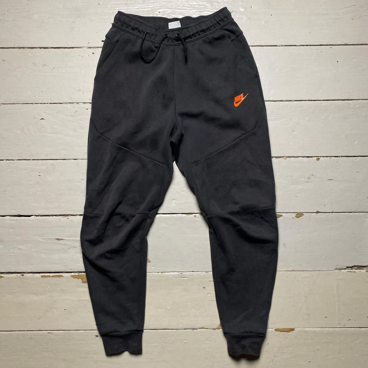 Nike Tech Fleece Black Grey Orange Tracksuit (Small)