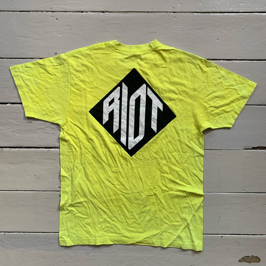 Supreme Riot Yellow T-Shirt (Large)