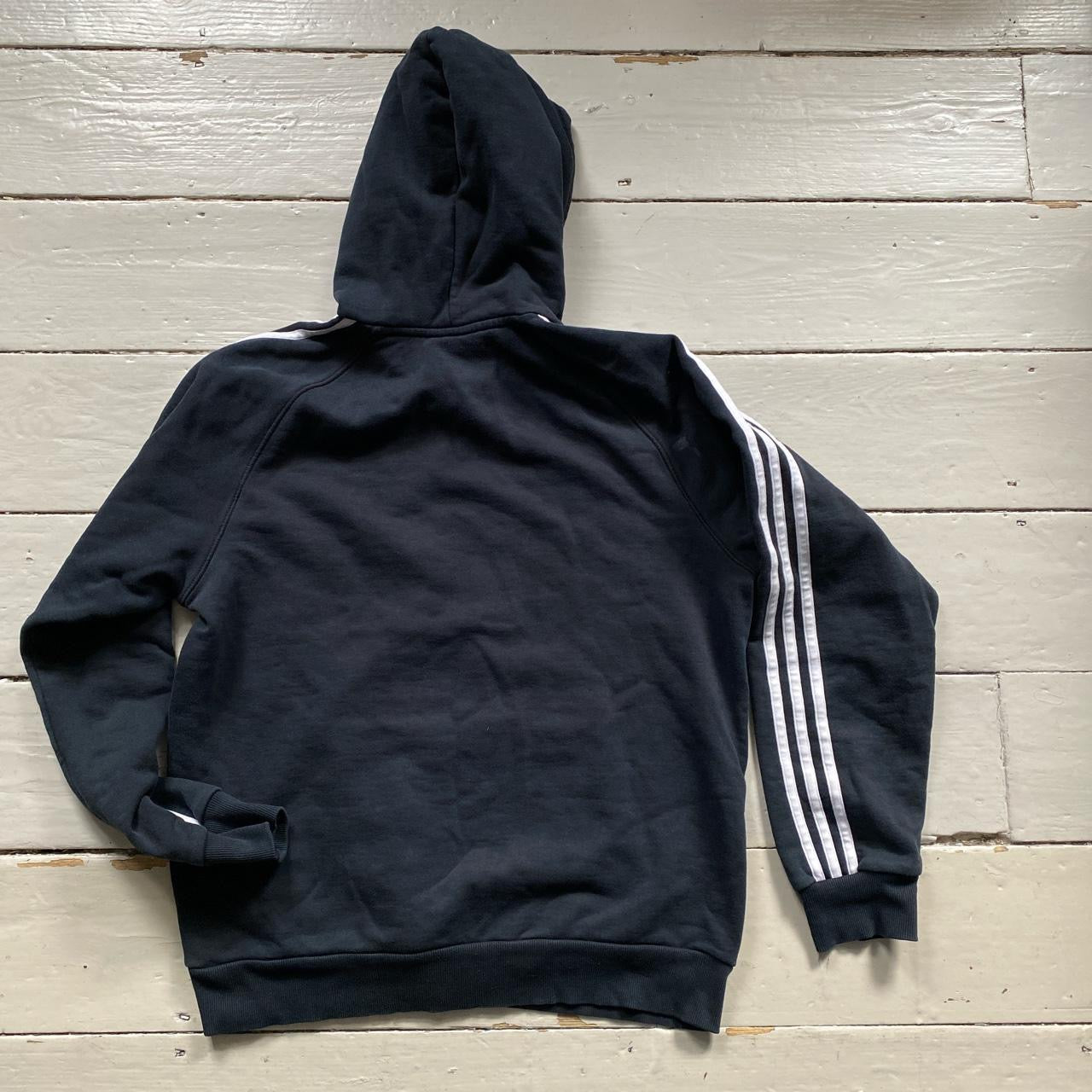 Adidas Black Stripe Hoodie (Large)