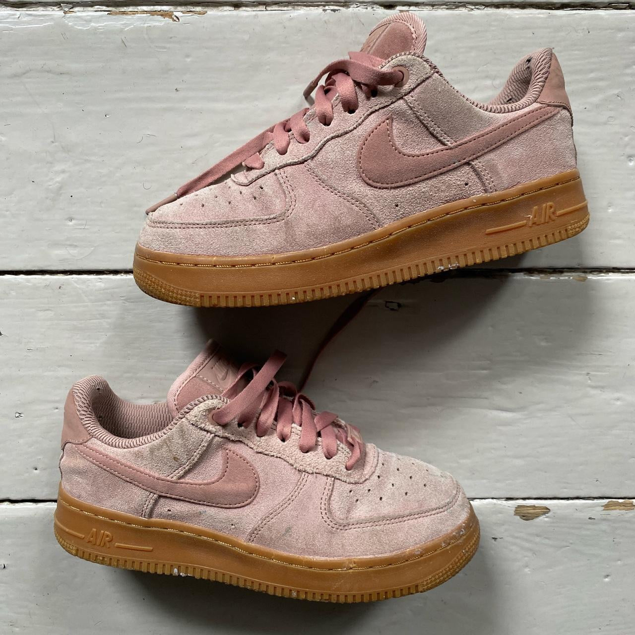 Nike Air Force 1 Pink Suede Gum (UK 4)