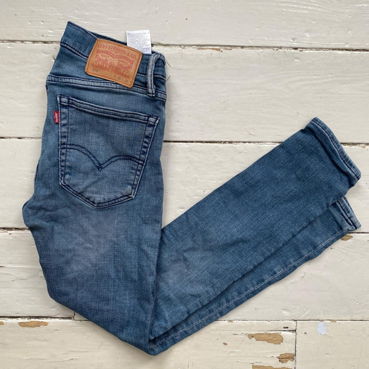 Levis 519 Skinny Blue Jeans (30/28)